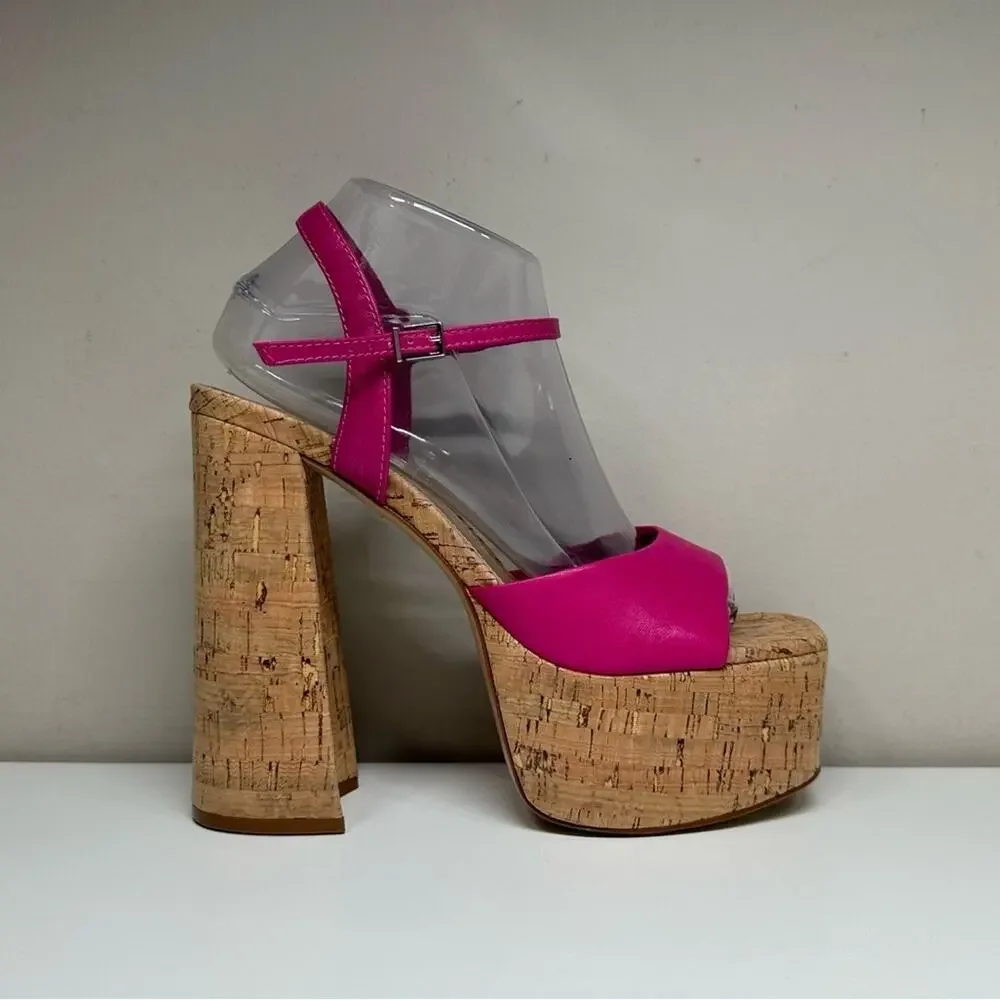 NWOB | Schutz | Glayce Nappa Leather Sandal | Pink | 8.5 B US